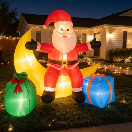 6ft moon santa outdoor - 6ft,