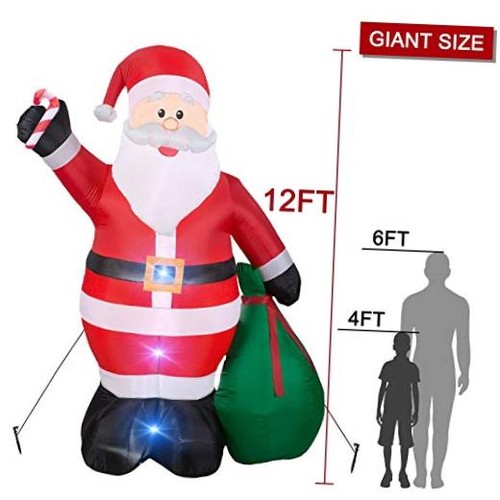Foot giant santa claus - 12,