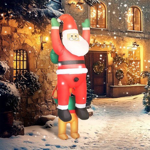 7ft inflatable hanging santa - 7ft,