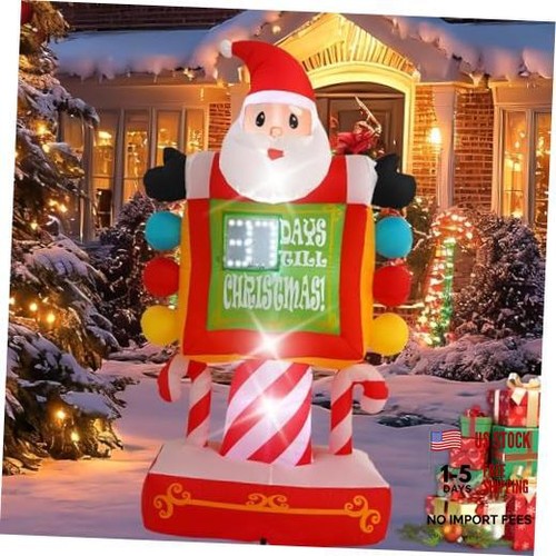 7ft santa claus countdown - 7ft,