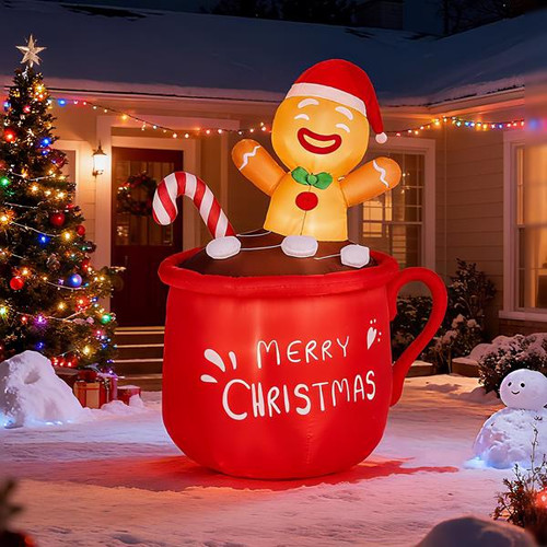 5ft christmas inflatable - christmas,